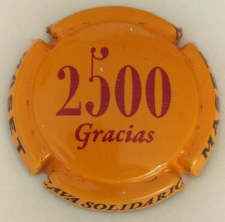Placa xapa cava MASET - Pau Massana cava solidario