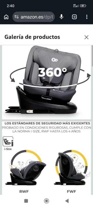 Seggiolino auto Kinderkraft I-GROW Grigio