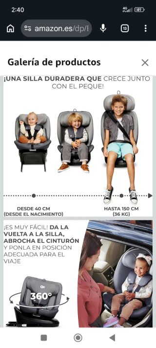 Seggiolino auto Kinderkraft I-GROW Grigio