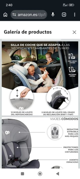 Seggiolino auto Kinderkraft I-GROW Grigio