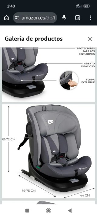 Seggiolino auto Kinderkraft I-GROW Grigio