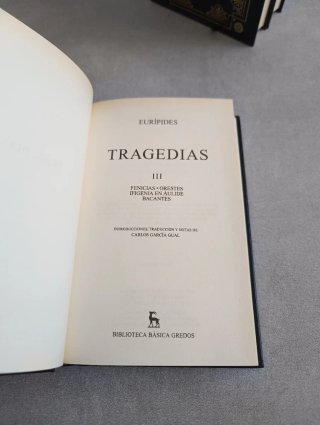 EURÍPIDES. TRAGEDIAS. Biblioteca básica Gredos