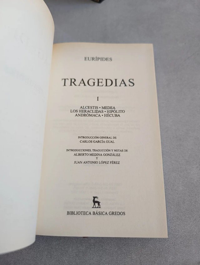 EURÍPIDES. TRAGEDIAS. Biblioteca básica Gredos
