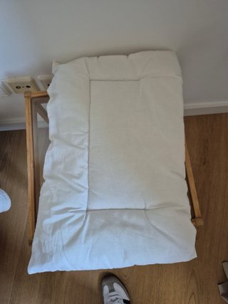 Cuna de bebé blanca, más Trona Bebe