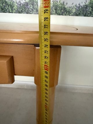 Mesa de cocina extensible de madera