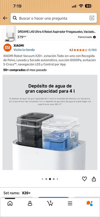 XIAOMI Robot Vacuum X20+ Estación Todo-en-uno