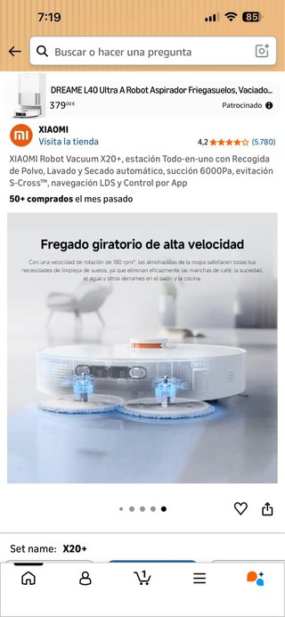 XIAOMI Robot Vacuum X20+ Estación Todo-en-uno