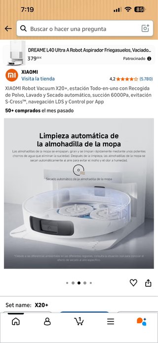 XIAOMI Robot Vacuum X20+ Estación Todo-en-uno