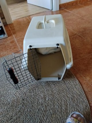 Transportín Animales Portátil Beige/Naranja