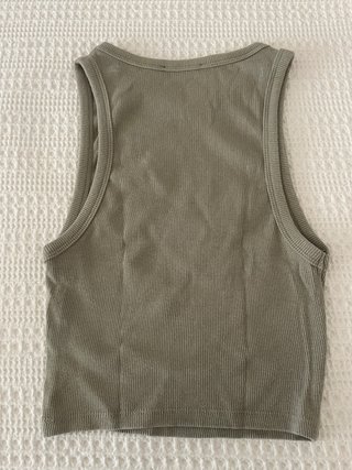Top Zara verde kaki talla S