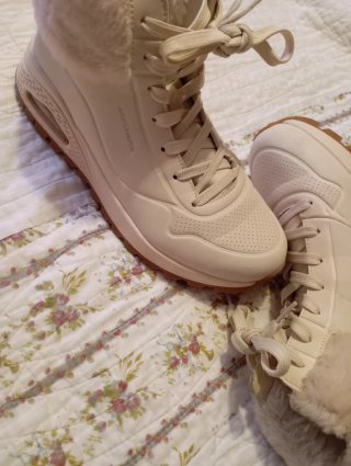 Zapatillas Skechers Mujer Beige/Blanco