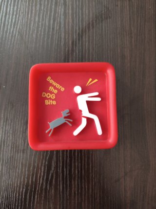 Cuadrito decorativo Beware the Dog Bite