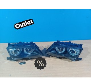 FE FAROS BMW E46 OJOS ANGEL LED CCFL 4 PUERTAS 01-05 FONDO N