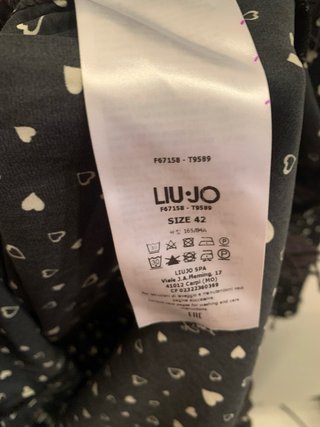 Vestido Liu Jo Negro Corazones