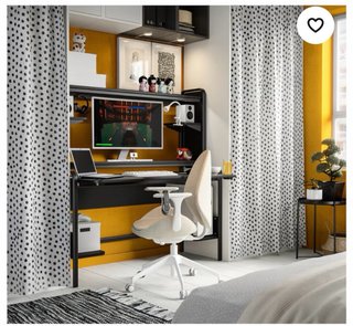 Escritorio Gaming Ikea Fredde Negro