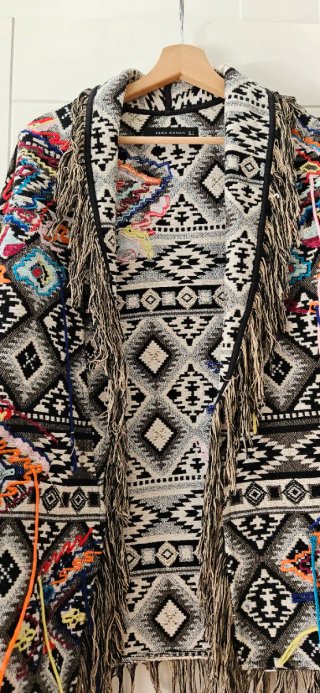 Chaqueta Zara Bohemia Talla Única Multicolor