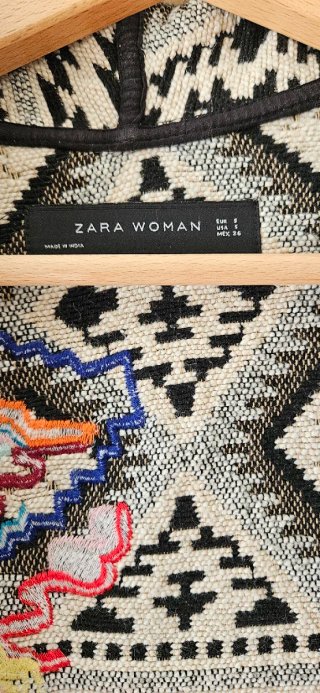 Chaqueta Zara Bohemia Talla Única Multicolor