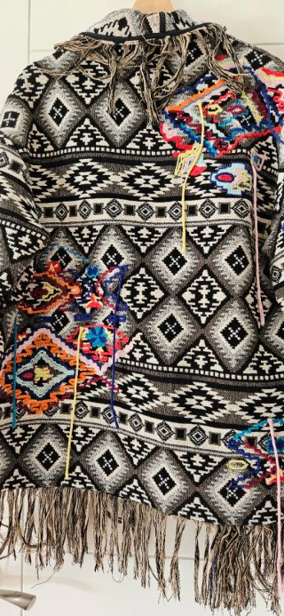 Chaqueta Zara Bohemia Talla Única Multicolor