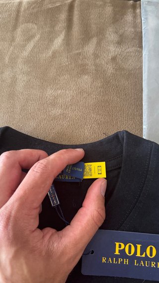 T-shirt Ralph Lauren Preta M Nova com etiquetas