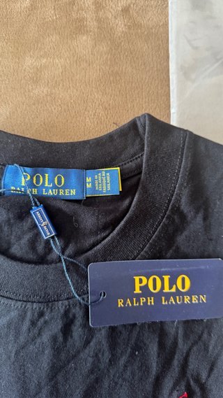 T-shirt Ralph Lauren Preta M Nova com etiquetas