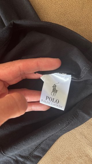 T-shirt Ralph Lauren Preta M Nova com etiquetas