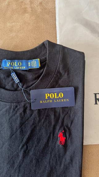 T-shirt Ralph Lauren Preta M Nova com etiquetas