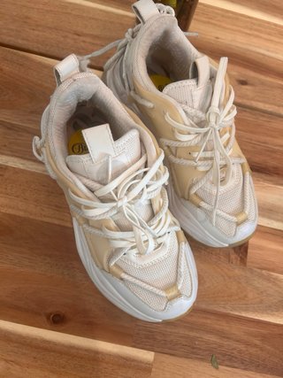 Zapatillas Buffalo Talla 38 Beige/Blanco