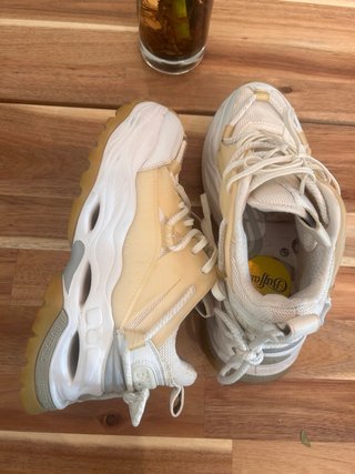 Zapatillas Buffalo Talla 38 Beige/Blanco