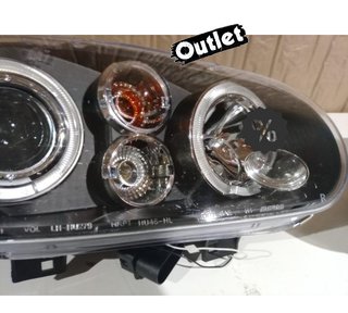 FE FAROS VOLKSWAGEN VW GOLF 4 OJOS ANGEL LED LOOK R32 FONDO