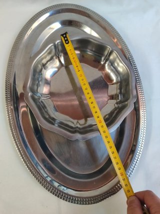 2 Bandejas Metál inox antiguas