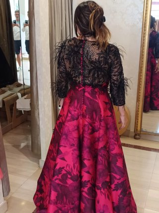 Vestido Manu García Rojo y Negro