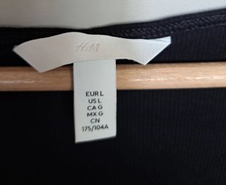 Camiseta H&M canalé cuello panadero