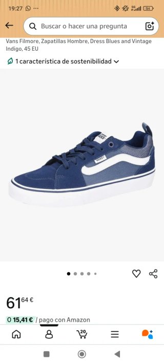 Zapatillas Vans Filmore Hombre Talla 45