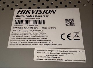 Grabador DVR Hikvision DS-7216HQHI-K2