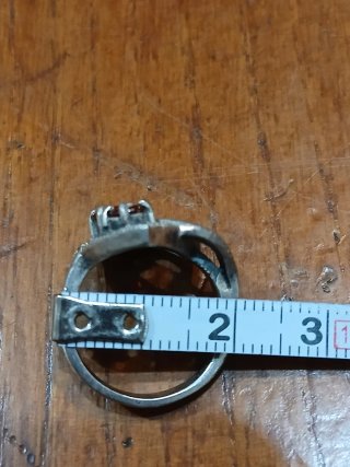 Anello antico con granati rossi 925