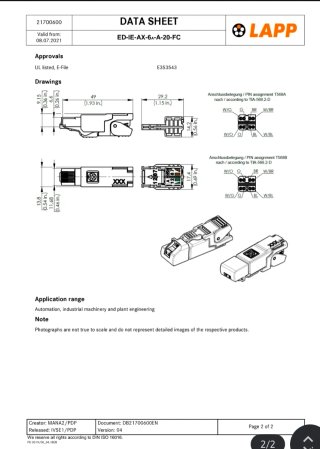Conector Industrial RJ45 LAPP EPIC DATA