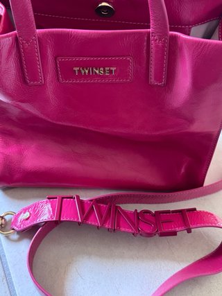 Borsa a mano Twin-set fucsia lucida