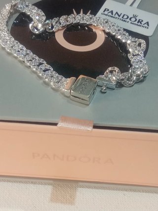 Pulsera Pandora Brillantes Plata