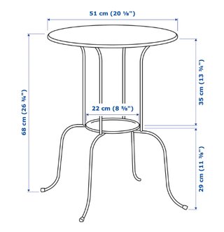 Mesita auxiliar IKEA LINDVED blanca 50x68 cm