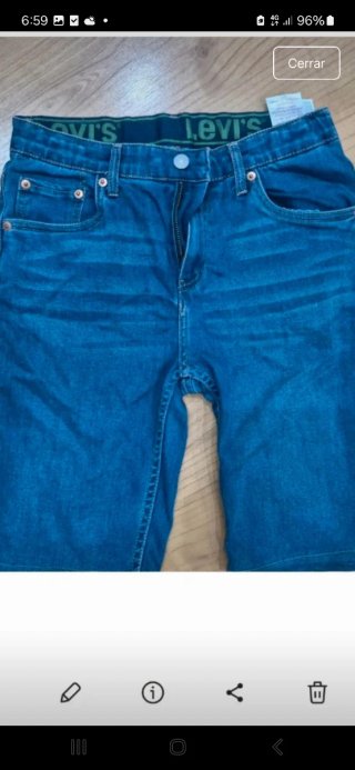 Vaqueros Levi's 16 años corto bermuda