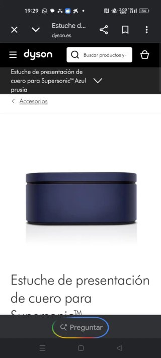 Estuche Dyson Airwrap color Azul en su caja nuevo