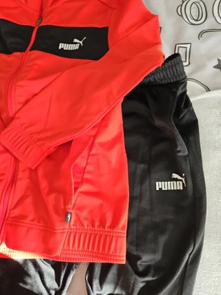 Chándal Puma Niño Rojo y Negro