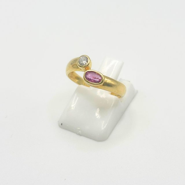 Anillo Oro 18K, 1,86gr, T-11
