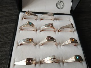 Lote 11 Anillos Plata con Piedras