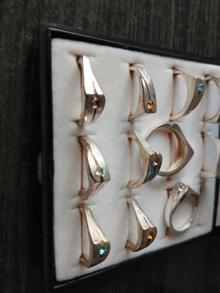 Lote 11 Anillos Plata con Piedras