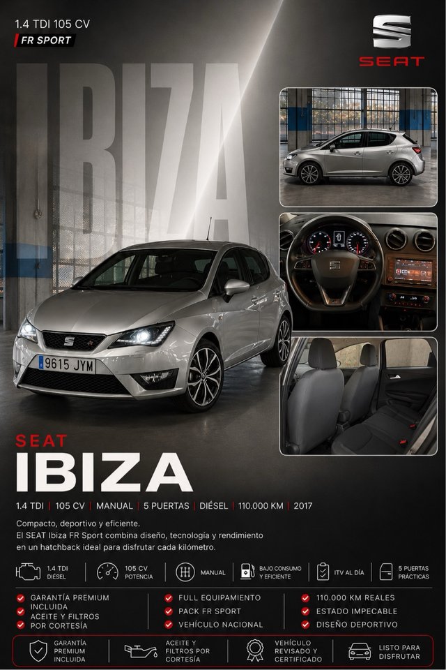 SEAT Ibiza FR UNICO DUEÑO 2017 (Garantia premium)