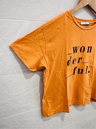 Camiseta naranja Violeta by Mango Talla L grande