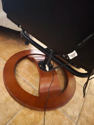 Sillón relax polipiel negro en muy buen estado