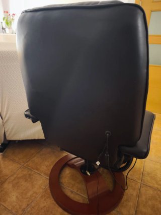 Sillón relax polipiel negro en muy buen estado