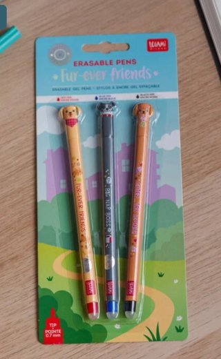 Set 3 Penne Gel Cancellabili Legami Fur-ever Frien